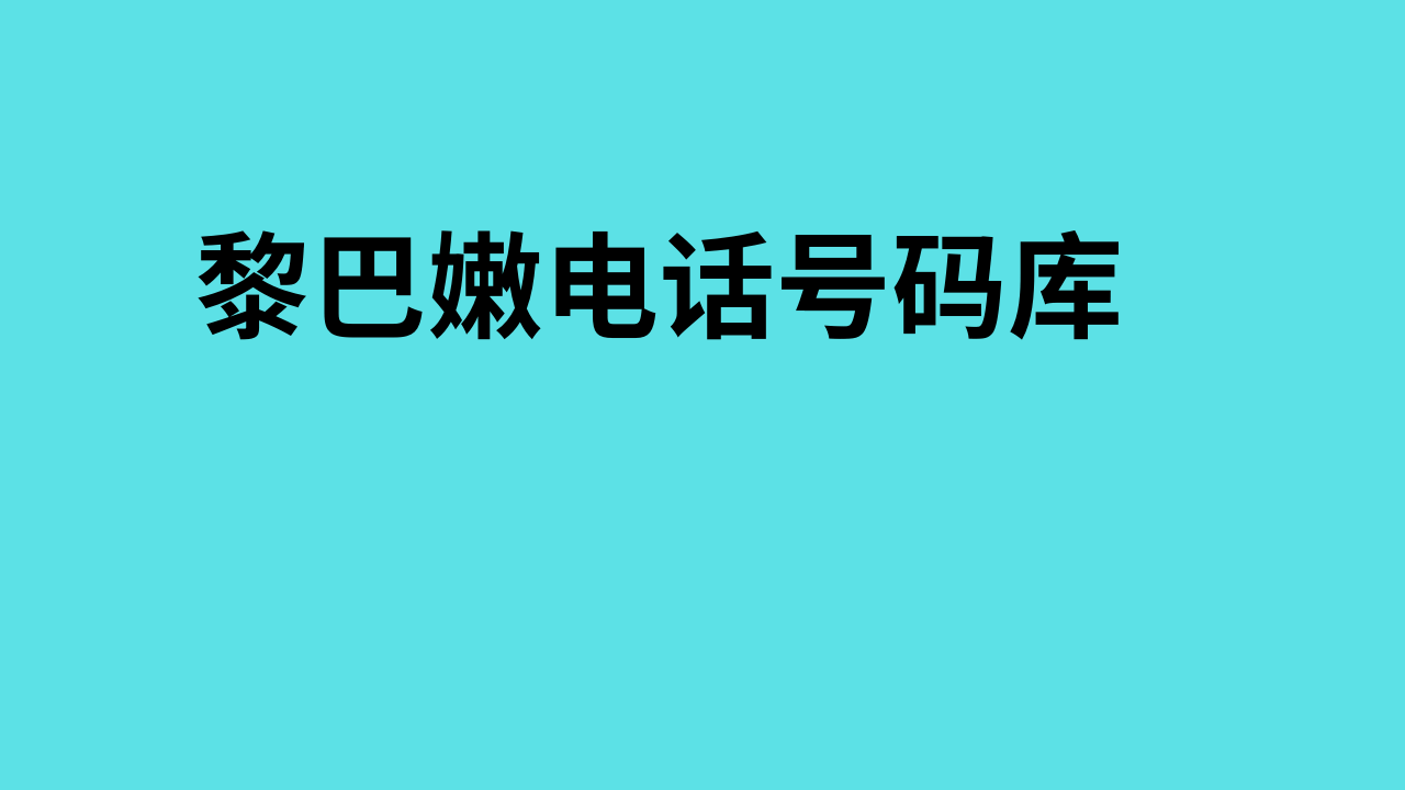 黎巴嫩电话号码库